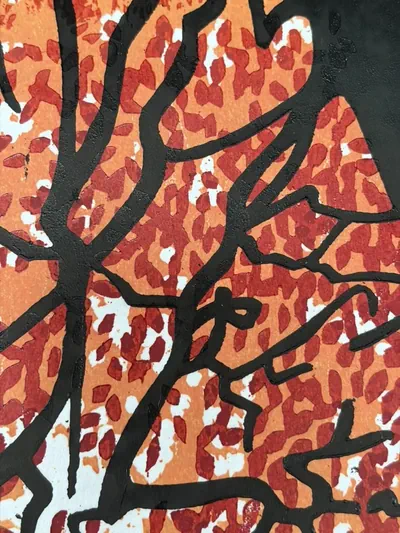 Fire of Autumn leaves close up
