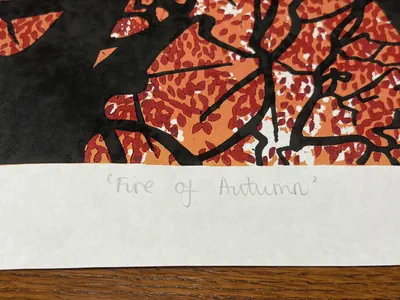 Fire of Autumn title close up