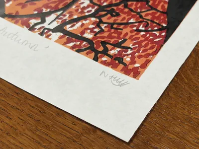 Fire of Autumn signature close up