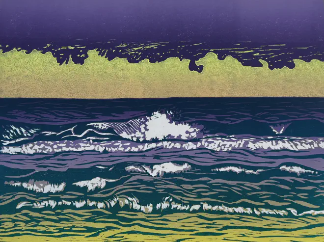 Love as constant as the waves on the sea shore (purple) (225mm x 300mm)