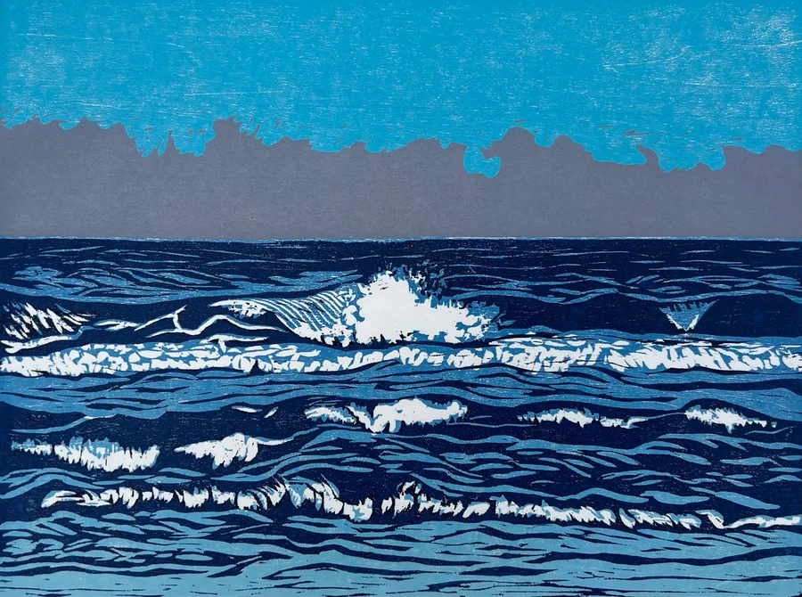 Love as constant as the waves on the sea shore (blue)