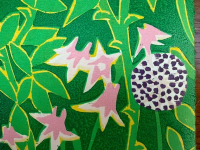 Notes on a Garden allium and pink flowers close up