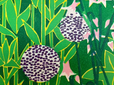 Notes on a Garden allium flower heads close up