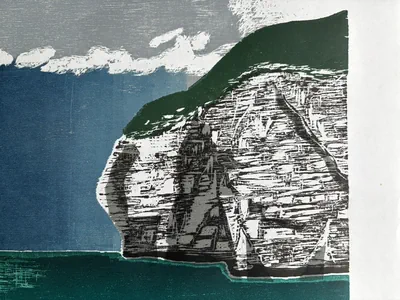 Rain cliff close up