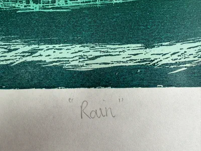 Rain title close up