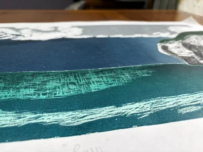 Rain sea close up